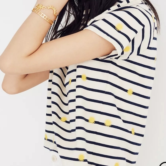 Madewell sun setlist boxy top in stripe size xl